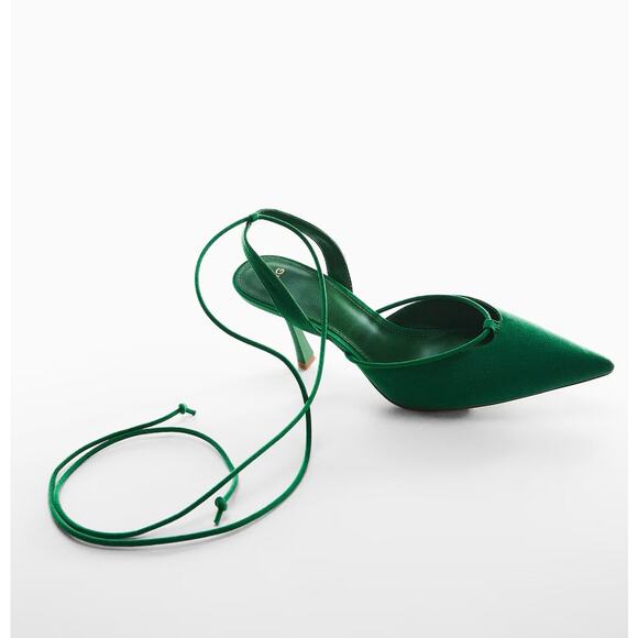 MANGO Lace Up Heels NWT - Picture 6 of 11